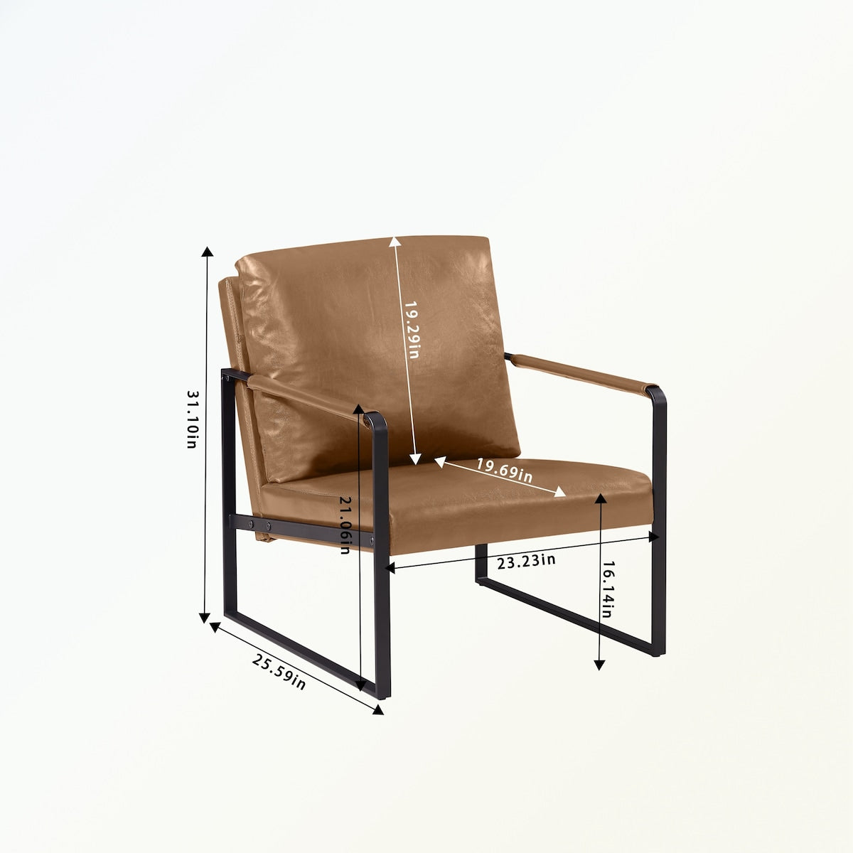 accent arm chair with Extra thick padded backrest and seat cushion
