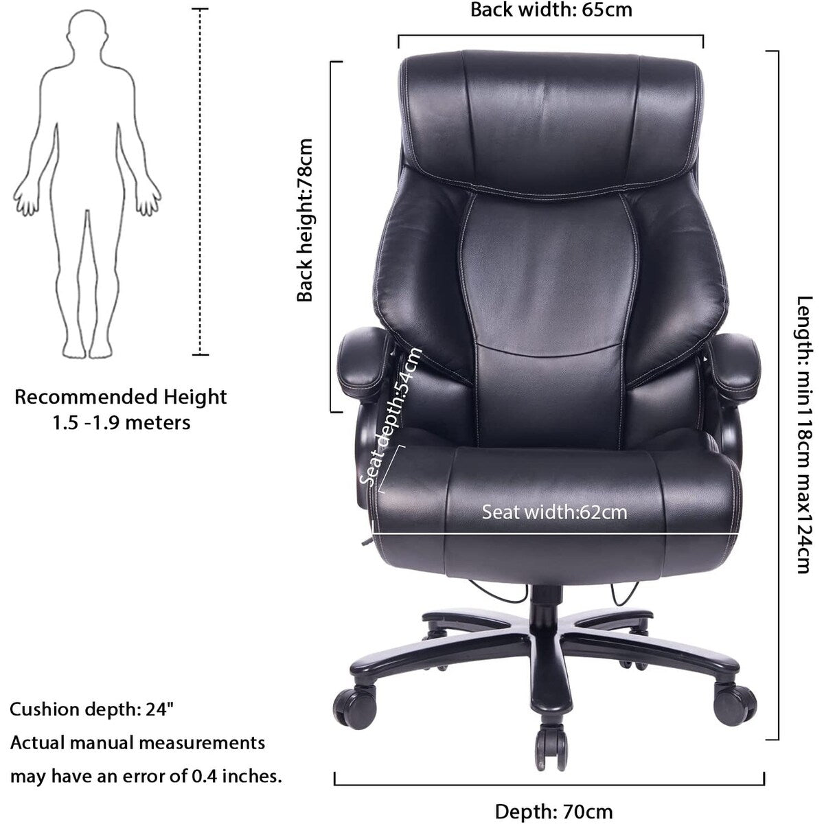 adjustable height, heavy administrative chair