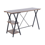 Alazyhome modern brown computer desk