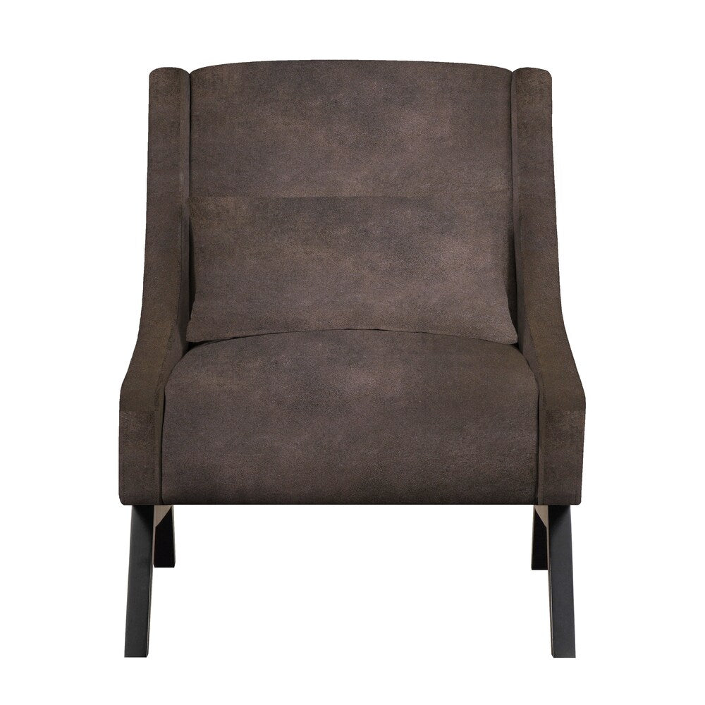 Handy Living Robb Chocolate Souffle Brown Chair and Ottoman