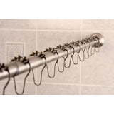 Kingston Brass Edenscape 60-Inch to 72-Inch Adjustable Shower Curtain Rod with Rings Combo