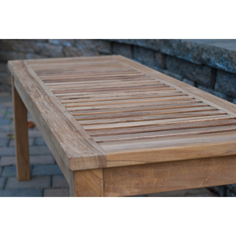 Solid Teak 5-foot Backless Bench