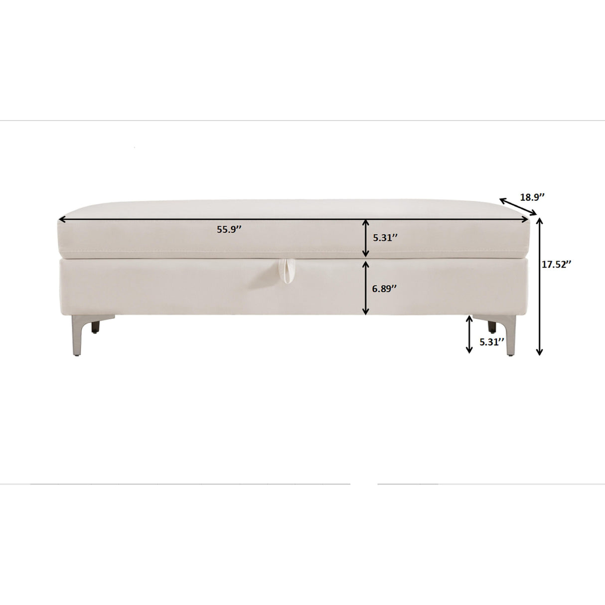 comfortable velvet Leisure stool sofa