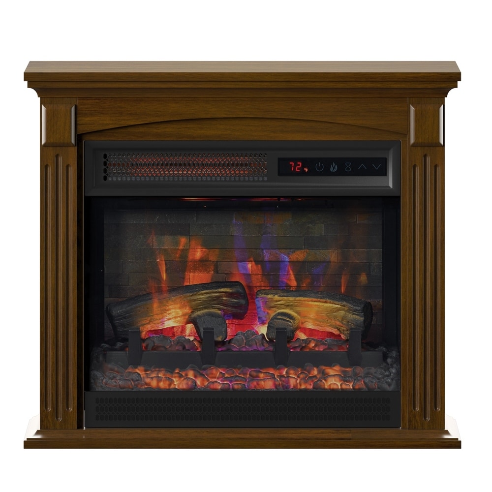 duraflame Wall Mantel Infrared QuartzElectric Fireplace with Crackling Sound - N/A