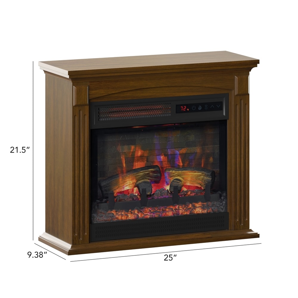 duraflame Wall Mantel Infrared QuartzElectric Fireplace with Crackling Sound - N/A