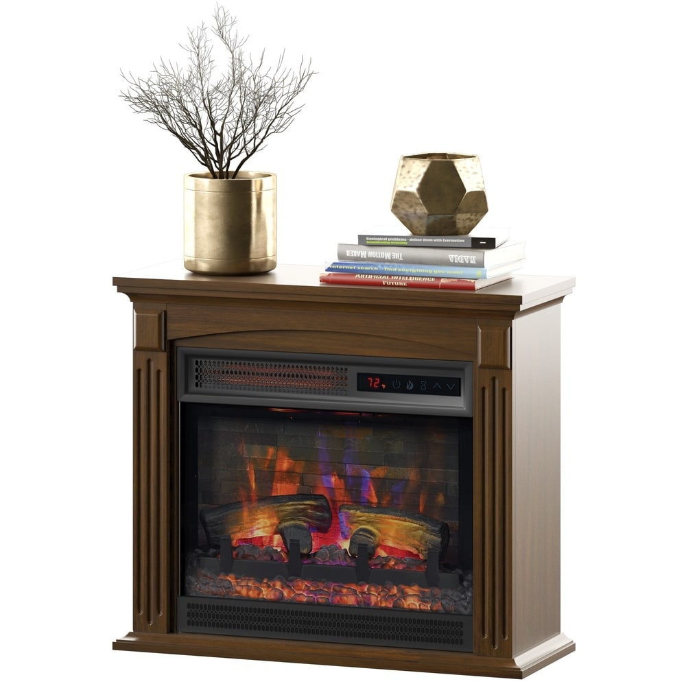 duraflame Wall Mantel Infrared QuartzElectric Fireplace with Crackling Sound - N/A