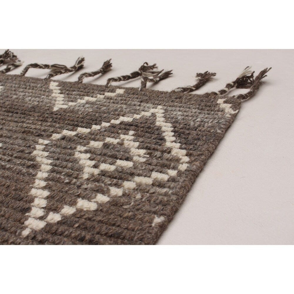 eCarpetGallery 20011 Tangier Brown/Grey Hand-knotted Wool Area Rug (5'0 x 8'0)