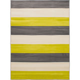 eCarpetGallery Chroma Grey, Ivory Rug (5'3 x 7'3) - 5'3" x 7'3"