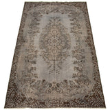 Hand-knotted Color Transition Grey, Khaki Wool Rug - 5'7 x 9'5