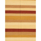 eCarpetGallery Fiesta Orange Wool Hand-woven Kilim (5'7 x 7'10)