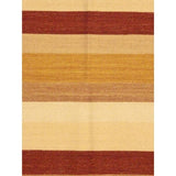 eCarpetGallery Fiesta Orange Wool Hand-woven Kilim (5'7 x 7'10)