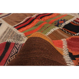 eCarpetGallery Flat-weave Anatolia Patch Ivory Wool Kilim - 6'8 x 9'6