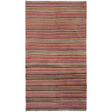 eCarpetGallery Flat-weave Bohemian Red Wool Kilim - 4'10 x 8'9
