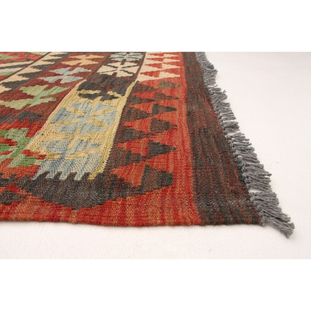 eCarpetGallery Flat-weave Hereke FW Red Wool Kilim - 7'0 x 9'10