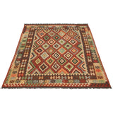 eCarpetGallery Flat-weave Hereke FW Red Wool Kilim - 7'0 x 9'10