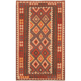 Flat-weave Kashkoli Red Wool Kilim - 5'3" x 8'7"/5'3 x 8'7
