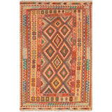 eCarpetGallery Flat-weave Kashkoli FW Red Wool Kilim - 6'7 x 9'11
