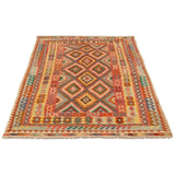 eCarpetGallery Flat-weave Kashkoli FW Red Wool Kilim - 6'7 x 9'11