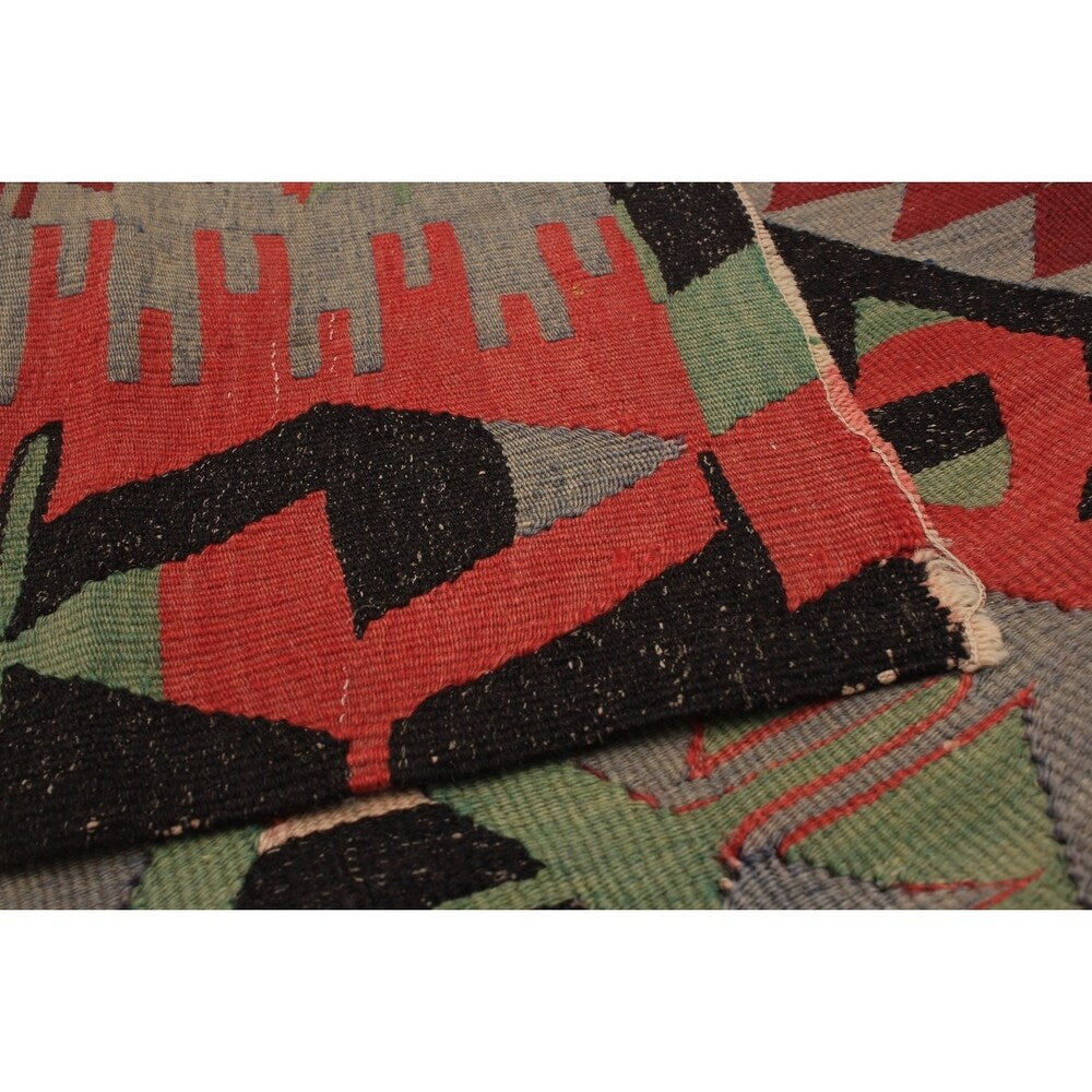 eCarpetGallery Flat-weave Sivas Dark Copper Wool Kilim - 5'6 x 10'3