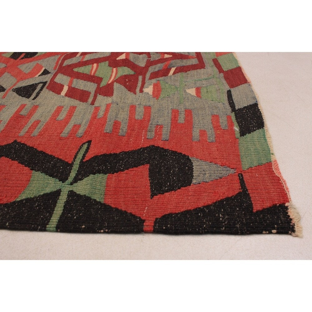eCarpetGallery Flat-weave Sivas Dark Copper Wool Kilim - 5'6 x 10'3
