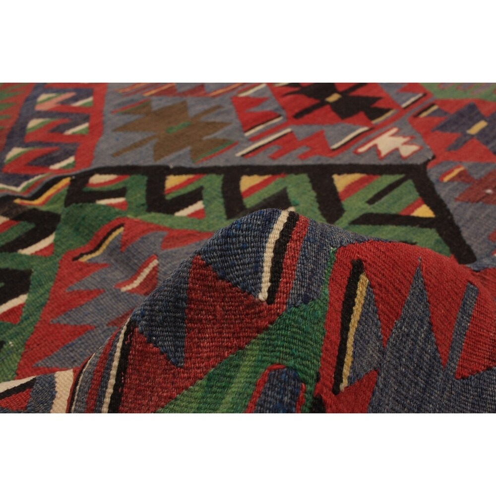 eCarpetGallery Flat-weave Sivas Red Wool Kilim - 5'6 x 8'8