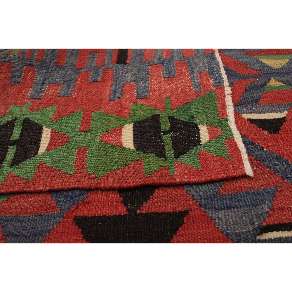 eCarpetGallery Flat-weave Sivas Red Wool Kilim - 5'6 x 8'8
