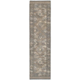 eCarpetGallery Flatweave Kozak 17123 Grey/Black/Ivory Wool and Cotton Sumak Runner Rug (2'6 x 10'0) - 2'6" x 10'