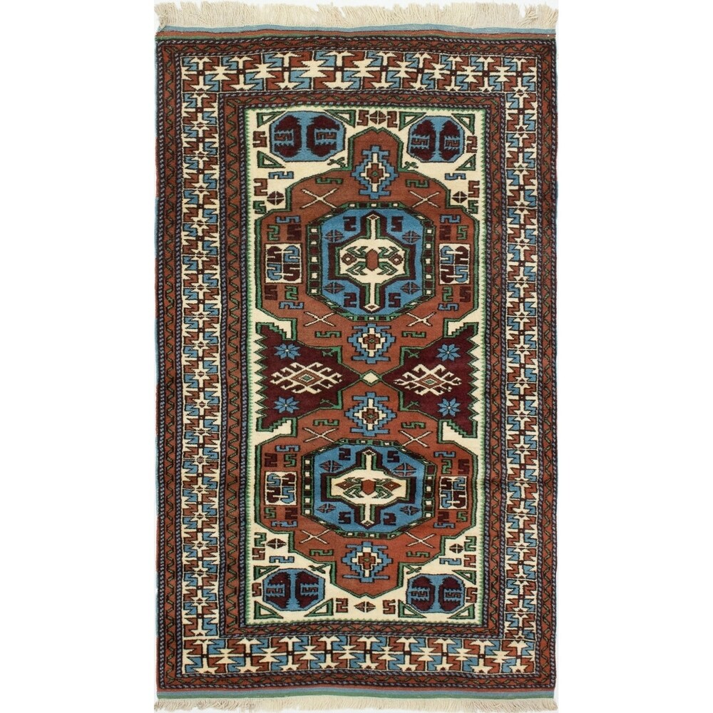 eCarpetGallery Hand-Knotted Anatolian Vintage Copper Wool Rug - 3'5 x 6'0