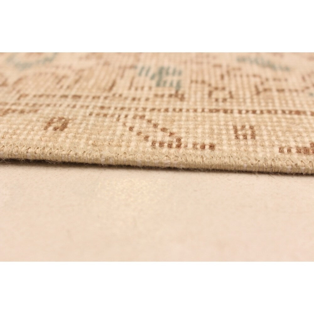 Hand-knotted Antalya Vintage Cream Wool Rug - 5'1 x 8'10/5'1" x 8'10"