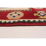 eCarpetGallery Hand-Knotted Antique Shiravan Cream, Red Wool Rug - 2'8 x 9'10