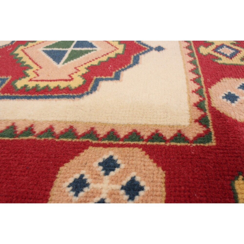 eCarpetGallery Hand-Knotted Antique Shiravan Cream, Red Wool Rug - 2'8 x 9'10