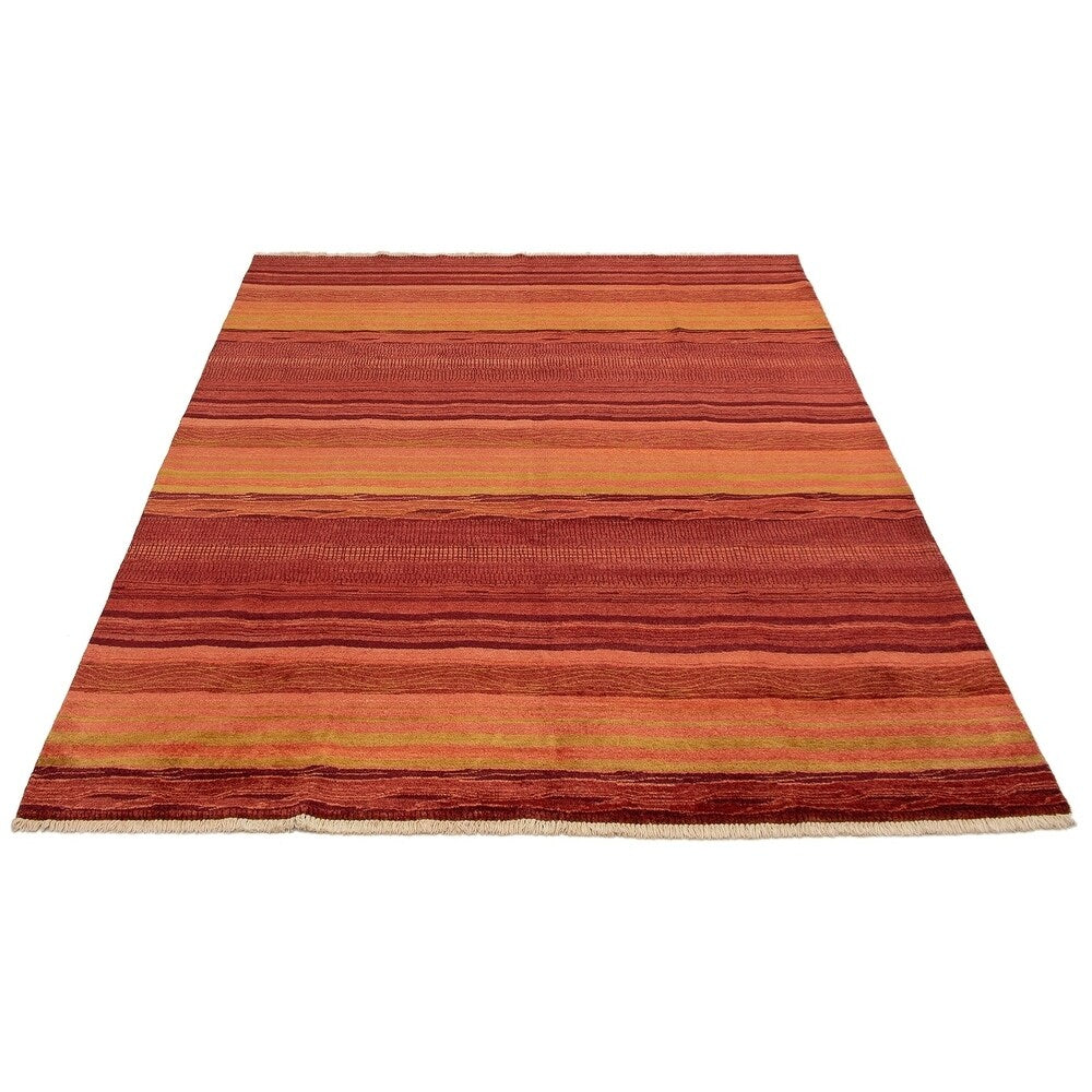 eCarpetGallery Hand-Knotted Finest Ziegler Chobi Dark Copper Wool Rug - 7'2 x 10'1