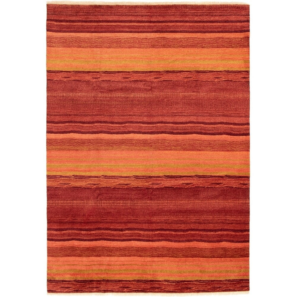 eCarpetGallery Hand-Knotted Finest Ziegler Chobi Dark Copper Wool Rug - 7'2 x 10'1