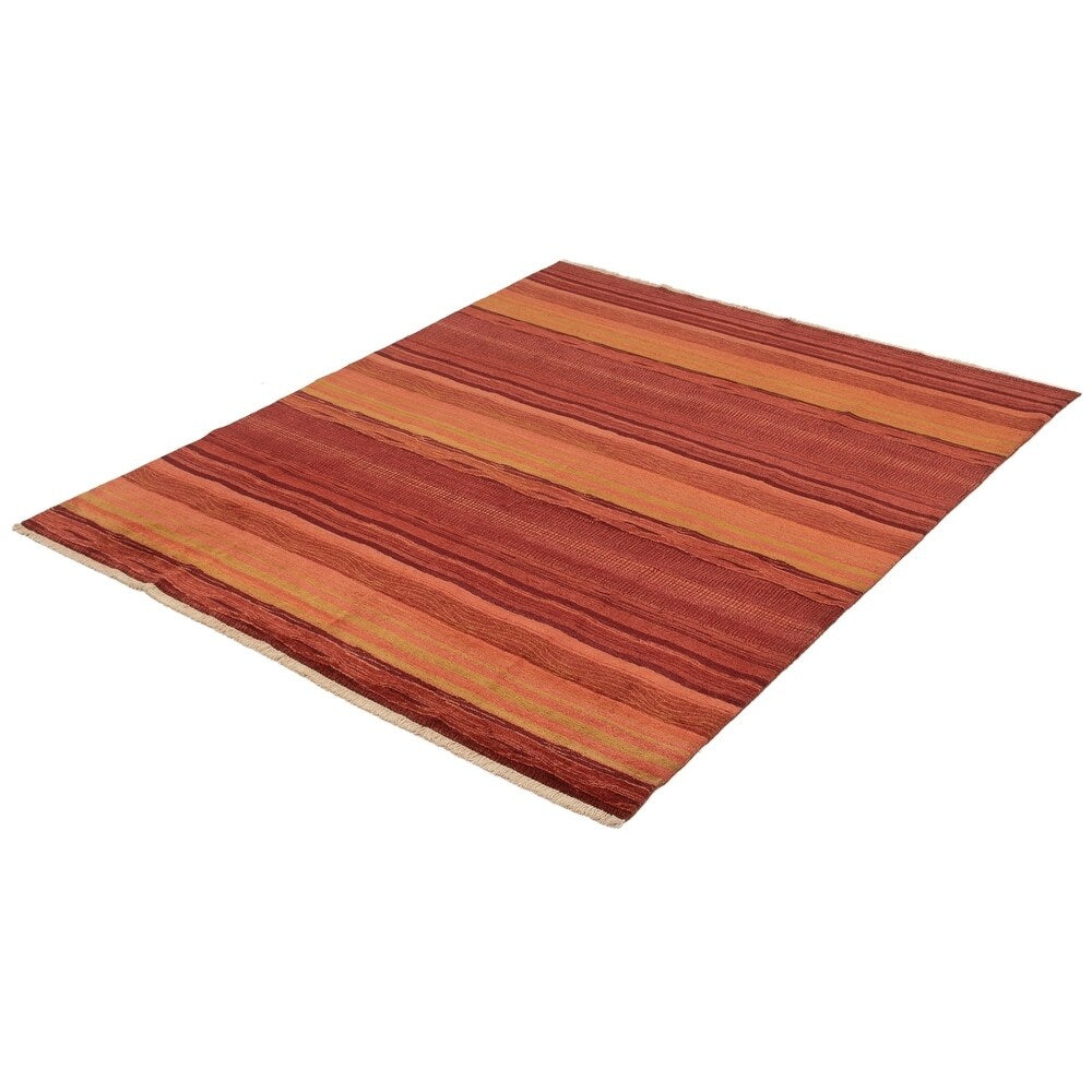 eCarpetGallery Hand-Knotted Finest Ziegler Chobi Dark Copper Wool Rug - 7'2 x 10'1