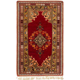 Hand-knotted Hereke Red Wool Rug - 4'0 x 6'9