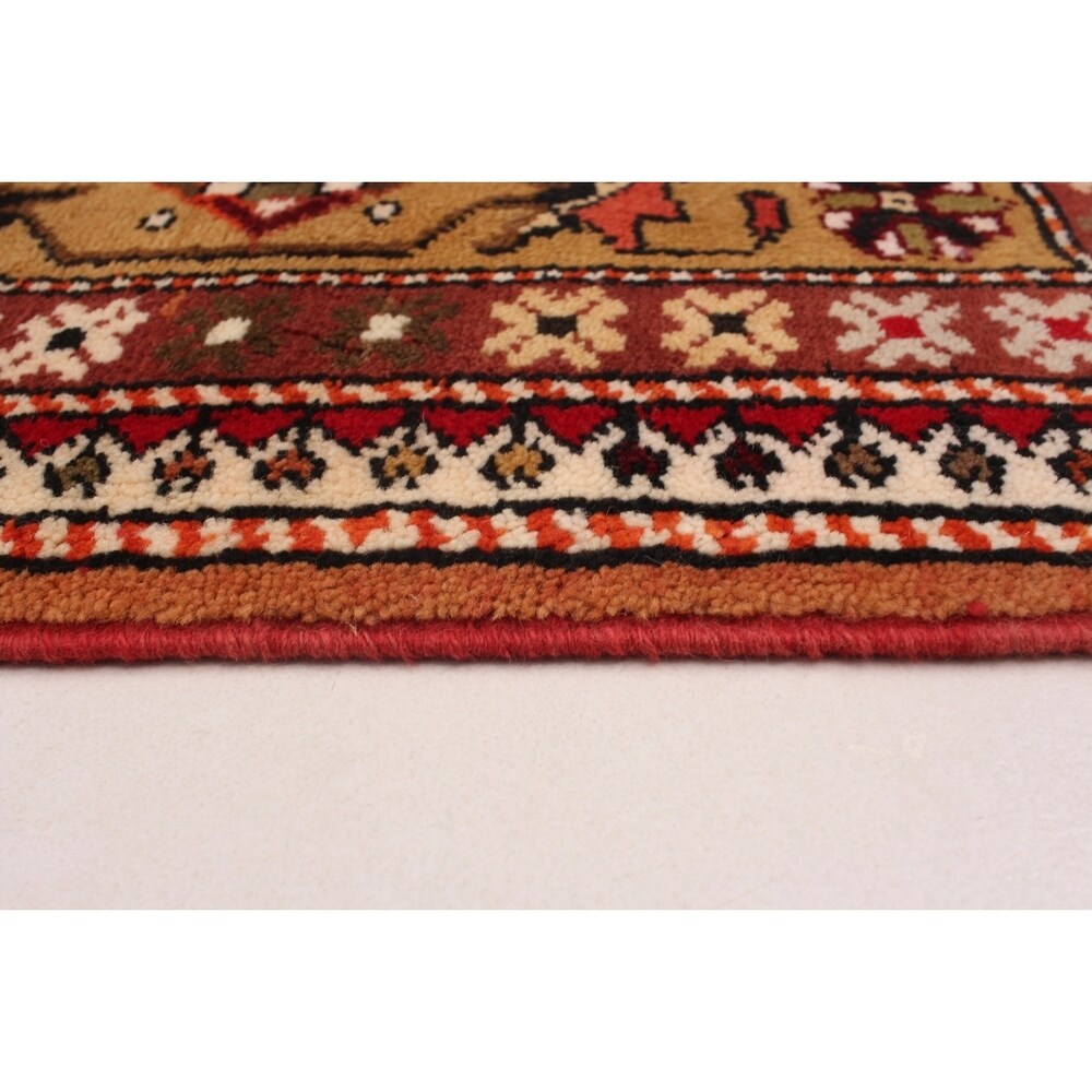Hand-knotted Hereke Red Wool Rug - 4'0 x 6'9