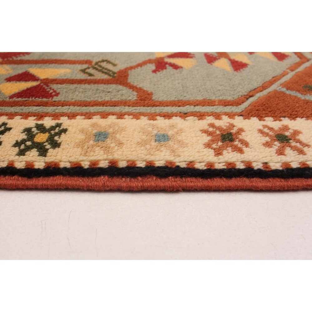 eCarpetGallery Hand-Knotted Ushak Copper Wool Rug - 2'5 x 9'7
