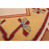 eCarpetGallery Hand-Knotted Ushak Cream, Tan Wool Rug - 2'9 x 9'6