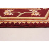 eCarpetGallery Hand-Knotted Ushak Dark Red Wool Rug - 2'7 x 8'2