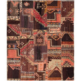 eCarpetGallery Hand-Knotted Vintage Anatolia Patch Dark Brown Wool Rug - 8'7 x 10'3
