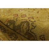 Hand-knotted Antalya Vintage Olive Wool Rug - 6'11 x 10'2