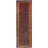 eCarpetGallery Hand-knotted Arak Dark Navy Wool Rug - 3'0 x 9'10