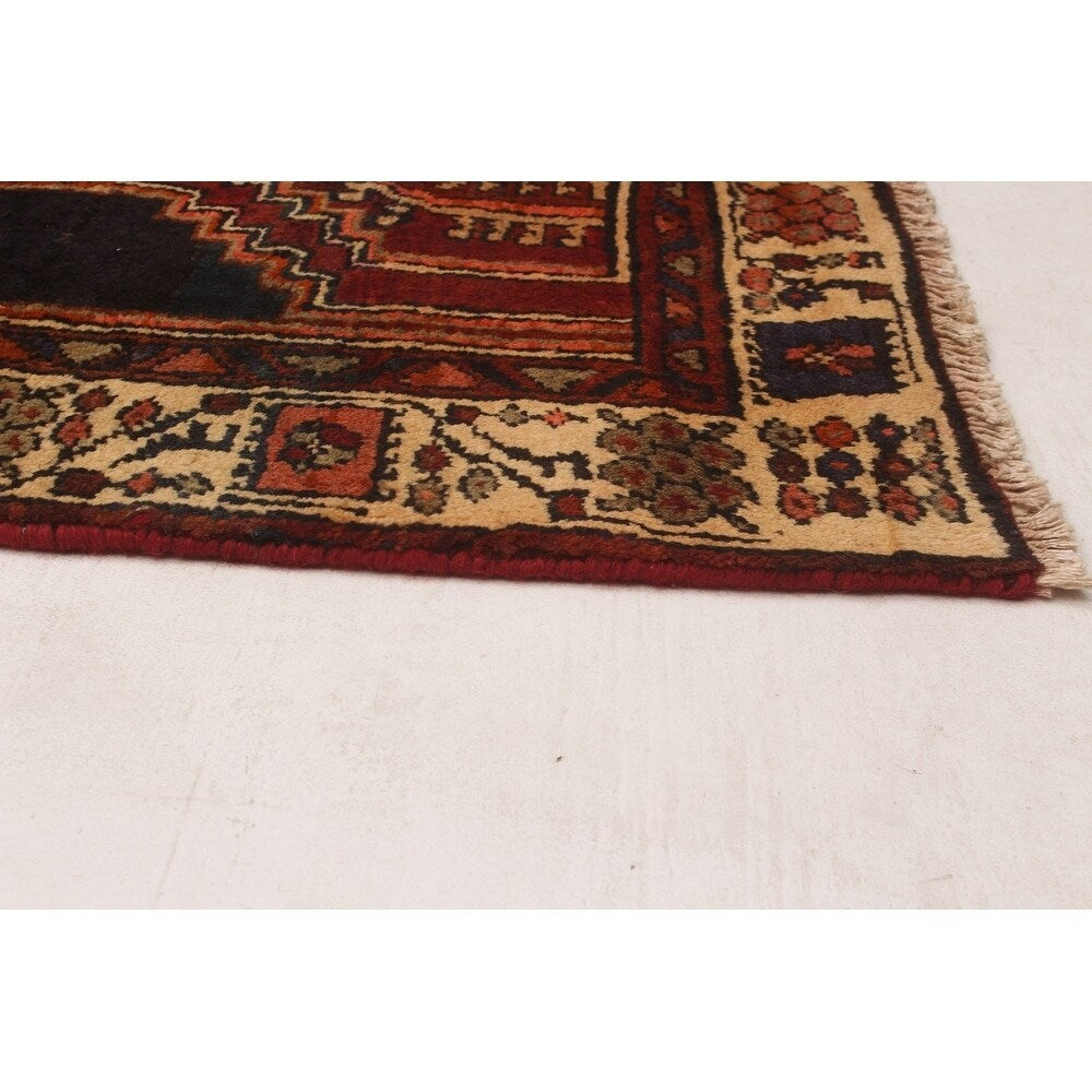 eCarpetGallery Hand-knotted Ardabil Dark Red Wool Rug - 3'0 x 10'1
