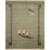 eCarpetGallery Hand-knotted Aubousson Light Green Wool Rug - 8'1 x 9'11