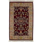 eCarpetGallery Hand-knotted Aurora Dark Burgundy Wool Rug - 3'0 x 5'0