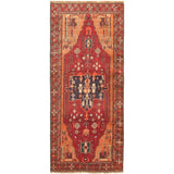 Hand-knotted Authentic Turkish Red Wool Rug - 3'10" x 9'1"