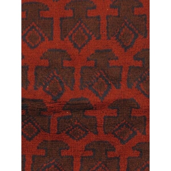 eCarpetGallery Hand-knotted Bahor Red Wool Rug (3'3 x 6'6)