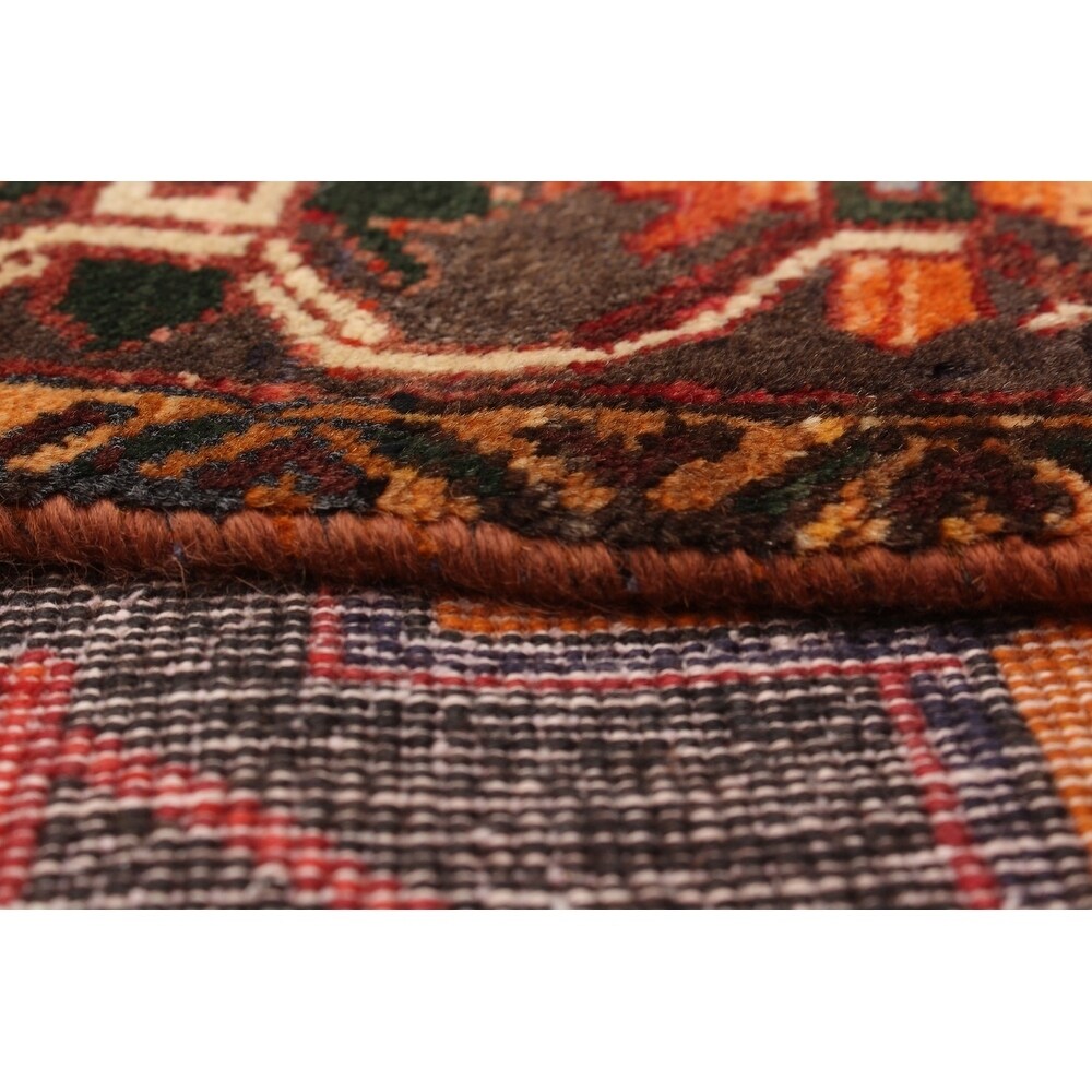 Hand-knotted Bakhtiar Burnt Orange, Red Wool Rug - 6'6 x 9'8/6'6" x 9'8"