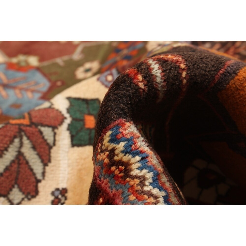 Hand-knotted Bakhtiar Burnt Orange, Red Wool Rug - 6'6 x 9'8/6'6" x 9'8"