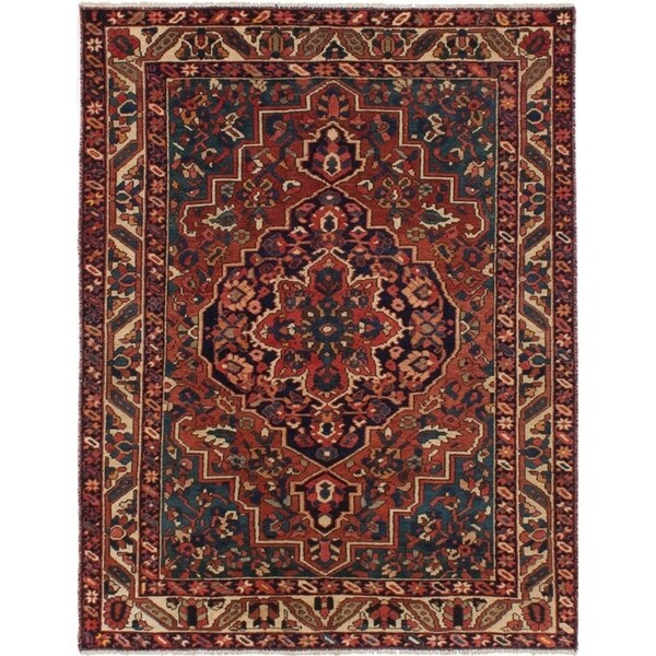 eCarpetGallery Hand-knotted Bakhtiar Dark Copper Wool Rug - 5'0 x 6'5